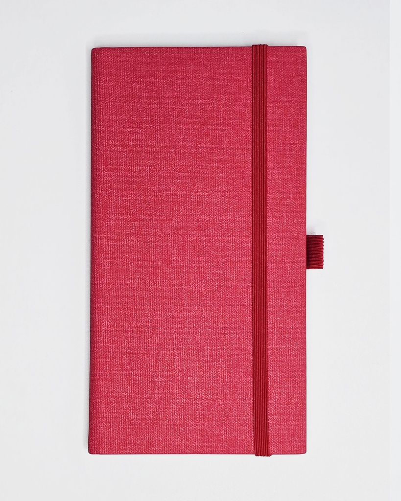 Linen Cover Notebook - 48K  (Red)