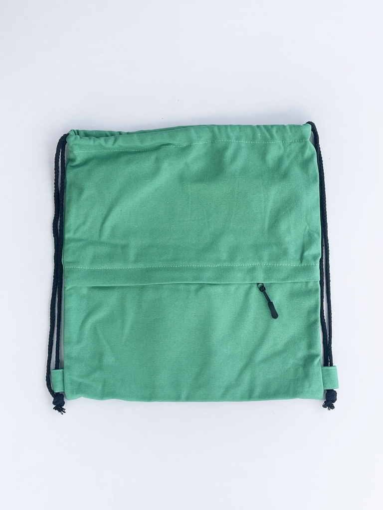 Cotton Zipper Drawstring Bag