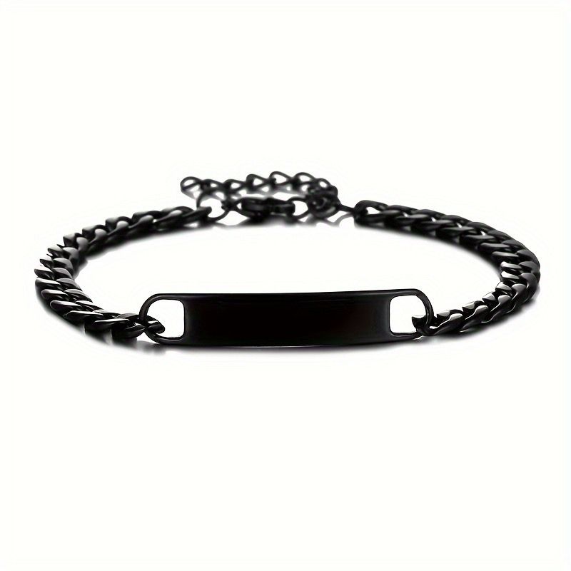 Nameplate Bracelet - Standard length (Black)