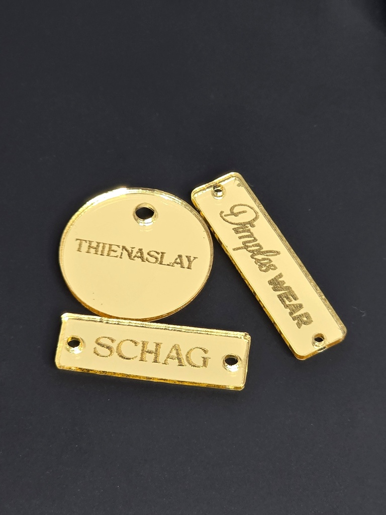 Clothing Tags (Acrylic)